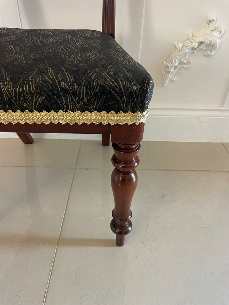 Antique Victorian Set of 10 Quality Mahogany Dining Chairs - Image 7